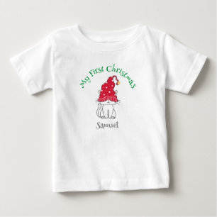 Mein erstes Weihnachten - Text und Bild anpassen Baby T-shirt