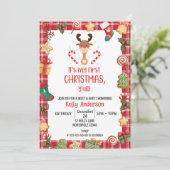 Mein erstes Weihnachten Y'all Meet and Greet Einladung (Stehend Vorderseite)