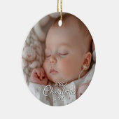 Mein erstes Weihnachts-Baby Custom-Foto Keramik Ornament (Rechts)