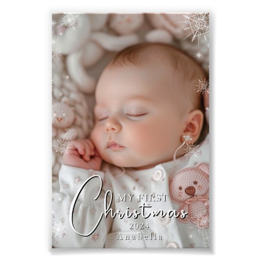Mein erstes Weihnachts-Baby-Foto drucken Fotodruck (Vorne)
