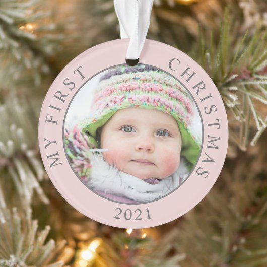 Mein erstes Weihnachts-Baby-Foto im Jahr Ornament (Baum)