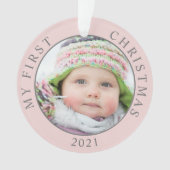 Mein erstes Weihnachts-Baby-Foto im Jahr Ornament (Vorderseite)