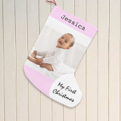 Mein erstes Weihnachts-Baby-Foto Individuelle Name Kleiner Weihnachtsstrumpf