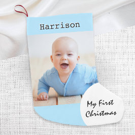Mein erstes Weihnachts-Baby-Foto Individuelle Name Kleiner Weihnachtsstrumpf