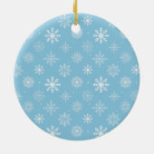 Mein erstes Weihnachts-Baby-Foto Light Blue Keramik Ornament (Hinten)