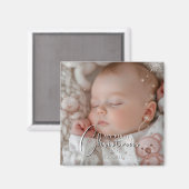 Mein erstes Weihnachts-Baby-Foto Magnet (Vorderseite/Rückseite)