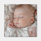 Mein erstes Weihnachts-Baby-Foto Magnet (Vorne)