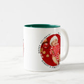 Mein erstes Weihnachts-Baby-Foto Oma Holiday Zweifarbige Tasse (VorderseiteRechts)