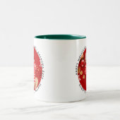 Mein erstes Weihnachts-Baby-Foto Oma Holiday Zweifarbige Tasse (Mittel)