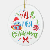 Mein erstes Weihnachts-Blue-Bird-Foto / Jahr Keramik Ornament (Links)