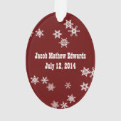 Mein erstes Weihnachts Custom Baby Foto Ornament (Rückseite)