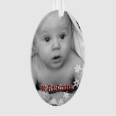 Mein erstes Weihnachts Custom Baby Foto Ornament (Vorderseite)