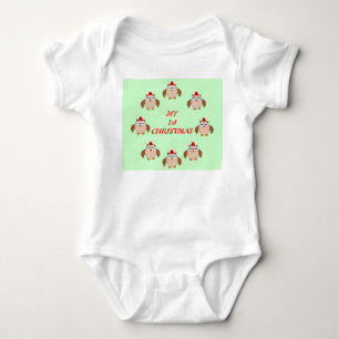 Mein erstes Weihnachts Custom Owl Baby T Shirt