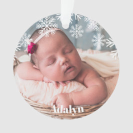 Mein erstes Weihnachts-Foto Baby Girl Pink Ornament