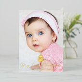 Mein erstes Weihnachts-Foto Folien Feiertagskarte (Stehend vorne)