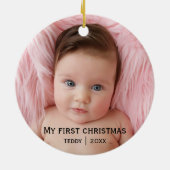 Mein erstes Weihnachts-Foto Keramik Ornament (Hinten)