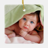 Mein erstes Weihnachts-Foto Keramikornament (Vorderseite)