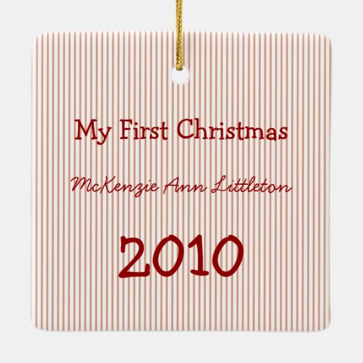 Mein erstes Weihnachts-Foto Keramikornament (Rückseite)