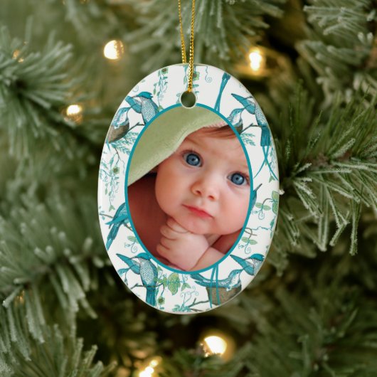 Mein erstes Weihnachts-Foto Keramikornament (Baum)