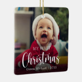 Mein erstes Weihnachts-Foto New Baby Keramikornament (Rechts)