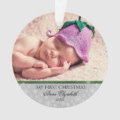 Mein erstes Weihnachts-Foto - Schneeflocken Ornament (Vorderseite)