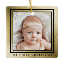 Mein erstes Weihnachts-Gold-Black-Baby-Foto