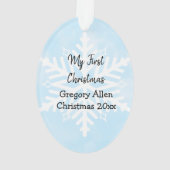 Mein erstes Weihnachts-neues Baby-Keepake Ornament (Rückseite)