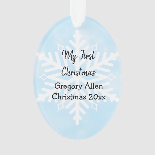 Mein erstes Weihnachts-neues Baby-Keepake Ornament (Rückseite)