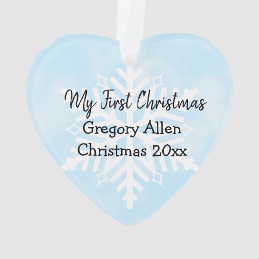 Mein erstes Weihnachts-neues Baby-Keepake Ornament (Rückseite)