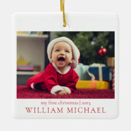 Mein erstes Weihnachts-New-Baby-Foto Keramikornament