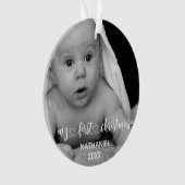 Mein erstes Weihnachts-New-Baby-Handgeschriebenes Ornament (Vorderseite)
