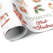 Mein erstes Weihnachts-niedlich Wrapping Paper Geschenkpapier (Rolleneckpunkt)