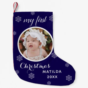Mein erstes Weihnachts-Niedliches Baby-Foto Kleiner Weihnachtsstrumpf