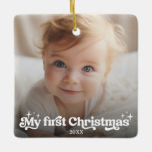 Mein erstes Weihnachts Retro Typografie Full Foto