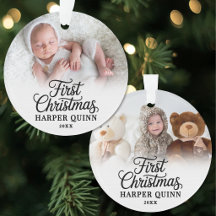 Mein erstes Weihnachts-Skript neues Baby-Foto