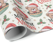 Mein erstes Weihnachts-Teddy Geschenkpapier (Rolleneckpunkt)