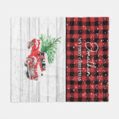 Mein erstes Weihnachts-Vintages Weihnachtsfest Fleecedecke (Vorderseite (Horizontal))