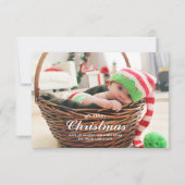 Mein erstes Weihnachtsbaby 1 Holidays Fotokarte Einladung (Vorderseite)