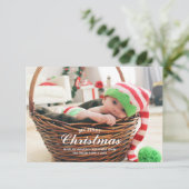 Mein erstes Weihnachtsbaby 1 Holidays Fotokarte Einladung (Stehend Vorderseite)