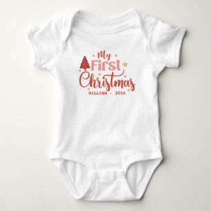 Mein erstes Weihnachtsbaby 1. Weihnachten benutzer Baby Strampler