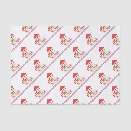 Mein erstes Weihnachtsbaby-Bär Seidenpapier (Vorderseite)