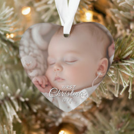 Mein erstes Weihnachtsbaby Custom Foto Heart gefor Ornament