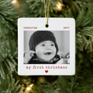 Mein erstes Weihnachtsbaby-Foto-Andenken Keramikornament