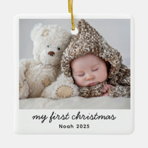Mein erstes Weihnachtsbaby-Foto-Andenken Keramikornament