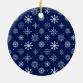 Mein erstes Weihnachtsbaby Foto Blue Keramik Ornament (Hinten)