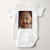 Mein erstes Weihnachtsbaby-Foto gibt das Jahr mode Baby Strampler (Rückseite)