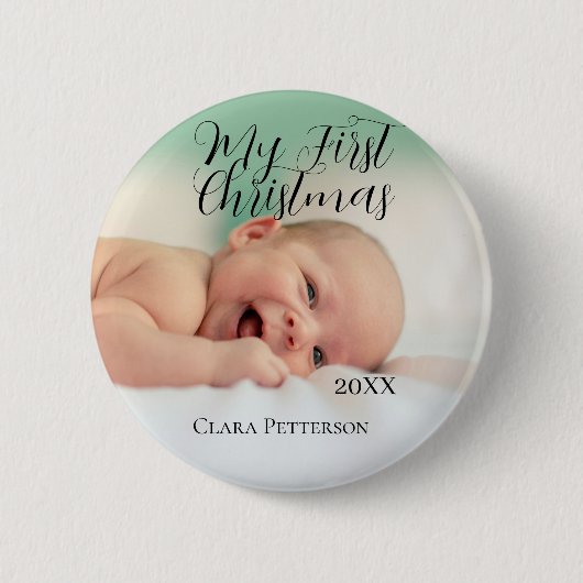 Mein erstes Weihnachtsbaby-Foto gibt das Jahr mode Button (Vorderseite)