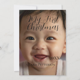 Mein erstes Weihnachtsbaby-Foto gibt das Jahr mode Feiertagskarte