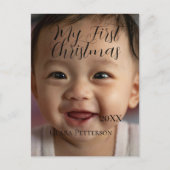Mein erstes Weihnachtsbaby-Foto gibt das Jahr mode Postkarte (Vorderseite)