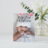 Mein erstes Weihnachtsbaby-Foto gibt das Jahr mode Postkarte (Stehend Vorderseite)